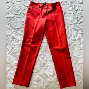 White House Black Market Bold Red Slim Ankle Pants